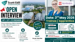 Scott Edil Walk-In Interview for Trainee & Apprentice Positions