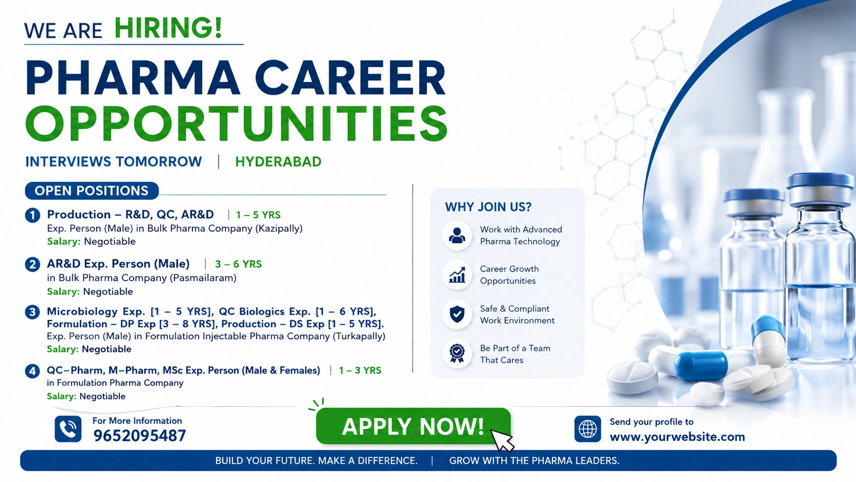 SRUJANI Pharma Consultancy Jobs | QC, AR&D, Production & Injectable Pharma Openings in Hyderabad on 24th of May, 2026