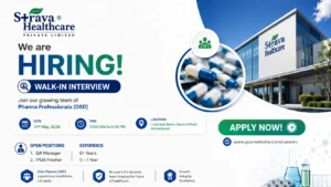 Strava Healthcare Walk-In Interview for QA & IPQA Roles in Ahmedabad on 31st May 2026