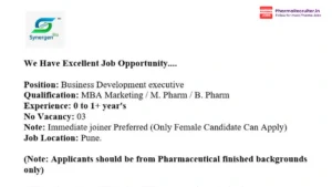 Synergen Bio Hiring Business Development Executive