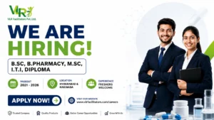 VLR Facilitators Pvt. Ltd. Hiring Pharma Jobs for B.Sc, B.Pharmacy, M.Sc, ITI & Diploma Freshers on 09 May 2026