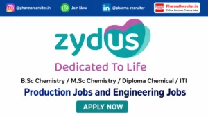 B.Sc Chemistry / M.Sc Chemistry / Diploma Chemical / ITI