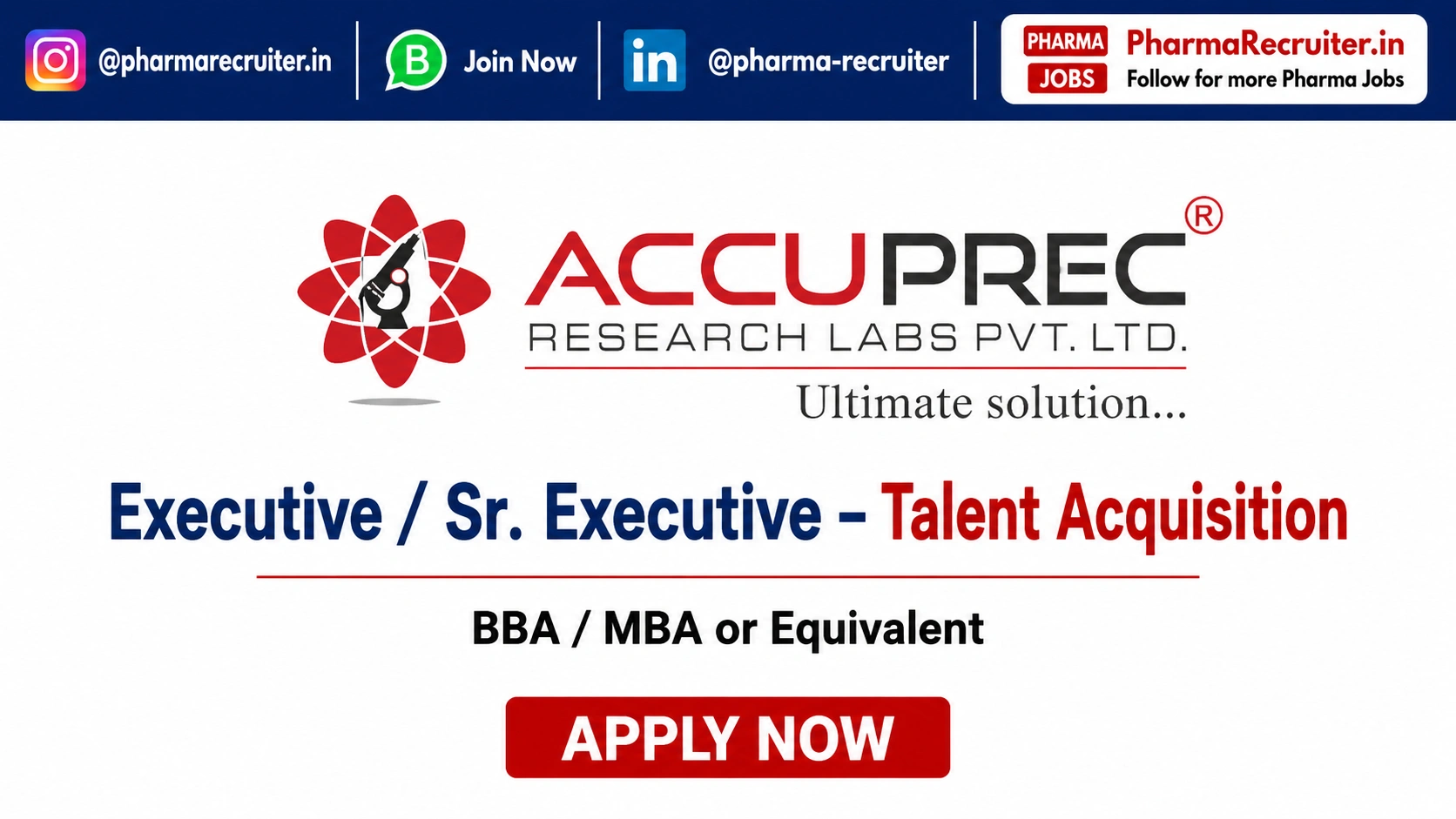 BBA / MBA or Equivalent