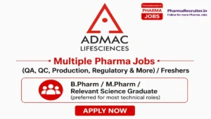 B.Pharm / M.Pharm / Relevant Science Graduate (preferred for most technical roles)