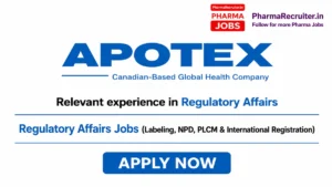 Relevant experience in Regulatory Affairs (specific qualifications not mentioned)