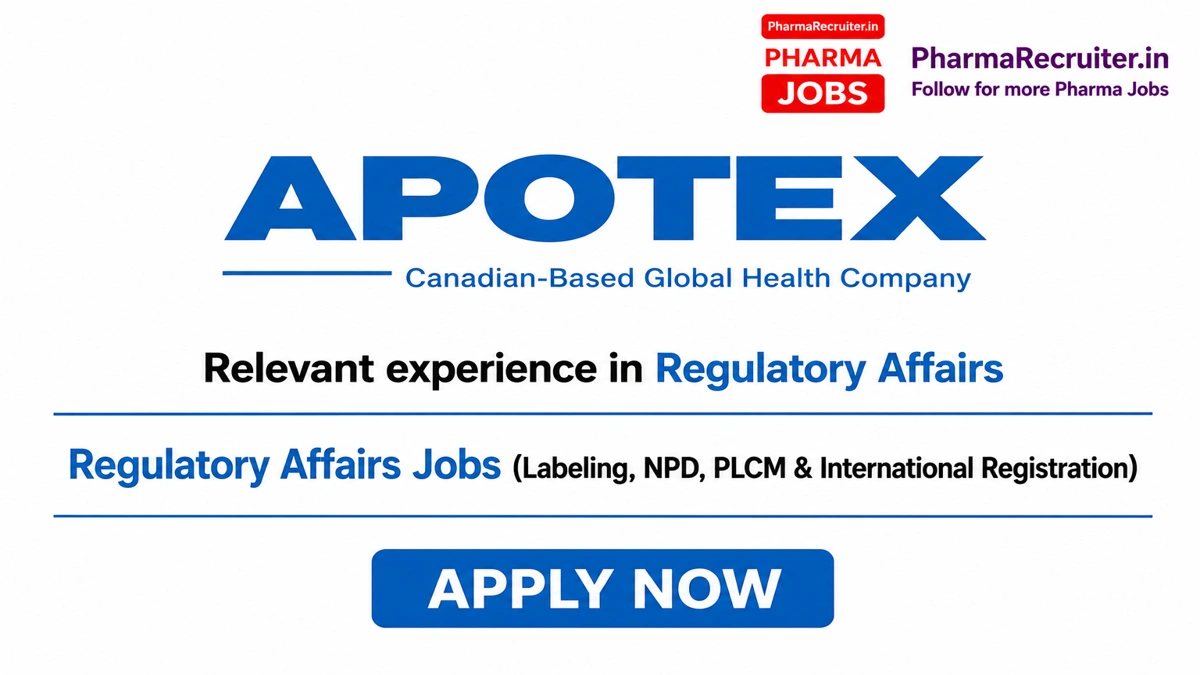 Relevant experience in Regulatory Affairs (specific qualifications not mentioned)