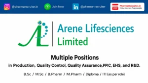 multiple positions in Production, Quality Control, Quality Assurance, PPIC, EHS, and R&D.