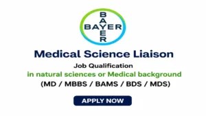 Qualification in natural sciences or Medical background (MD / MBBS / BAMS / BDS / MDS)