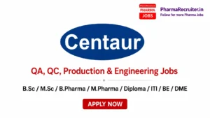 B.Sc / M.Sc / B.Pharma / M.Pharma / Diploma / ITI / BE / DME