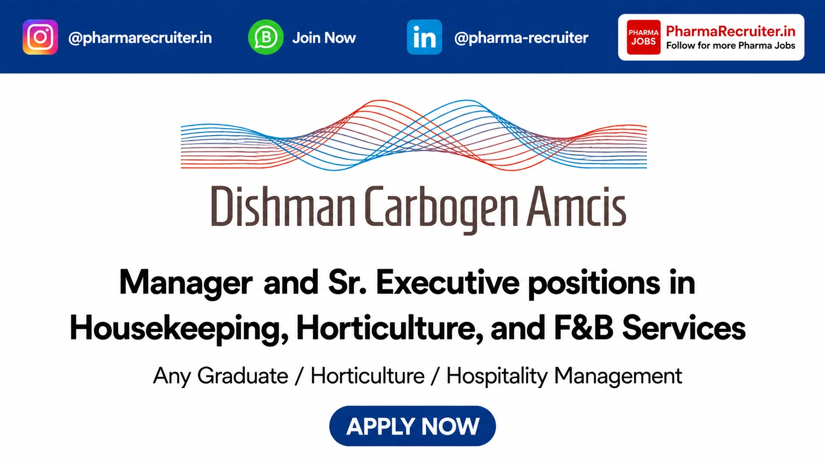 Any Graduate / Horticulture / Hospitality Management