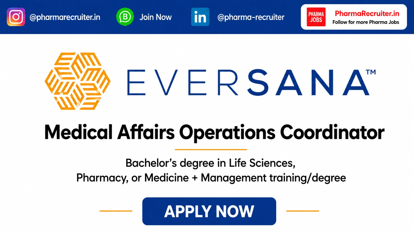 Bachelor’s degree in Life Sciences, Pharmacy, or Medicine + Management training/degree
