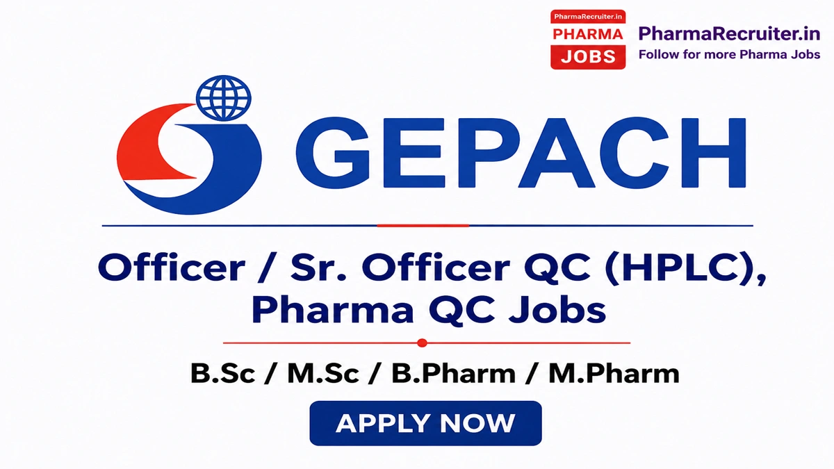 B.Sc / M.Sc / B.Pharm / M.Pharm