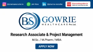 M.Sc. / M.Pharm / MBA
