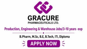 B.Pharm, M.Sc, B.E, B.Tech, ITI, Diploma