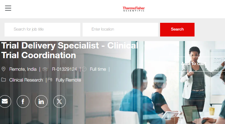 Clinical Trial Coordination with Thermo Fisher Scientific.