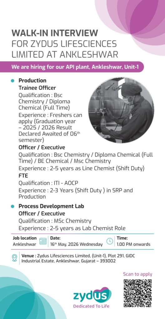 Zydus Pharma walk-in drive