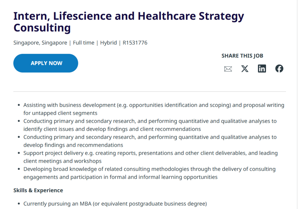IQVIA Hiring Intern, Lifescience and Healthcare Strategy Consulting in Singapore – 2026 Opportunity