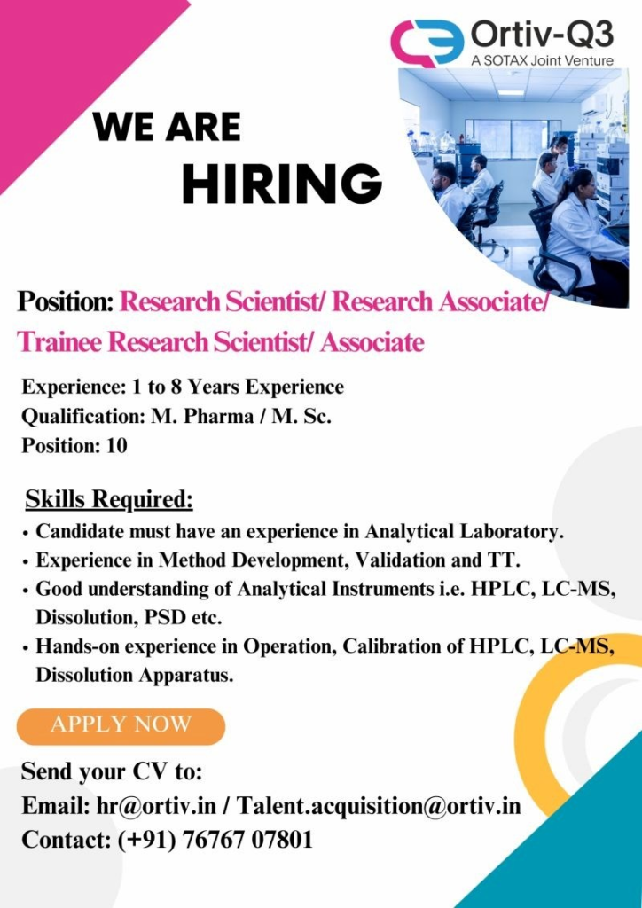  Research Scientist, Research Associate, and Trainee Research Scientist 