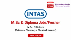 M.Sc. / Diploma (Science / Pharmacy / Chemical streams)