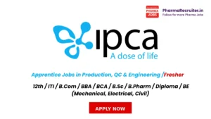 12th / ITI / B.Com / BBA / BCA / B.Sc / B.Pharm / Diploma / BE (Mechanical, Electrical, Civil)