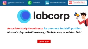 Master’s degree in Pharmacy, Life Sciences, or related field