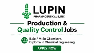 B.Sc / M.Sc Chemistry, Diploma in Chemical Engineering