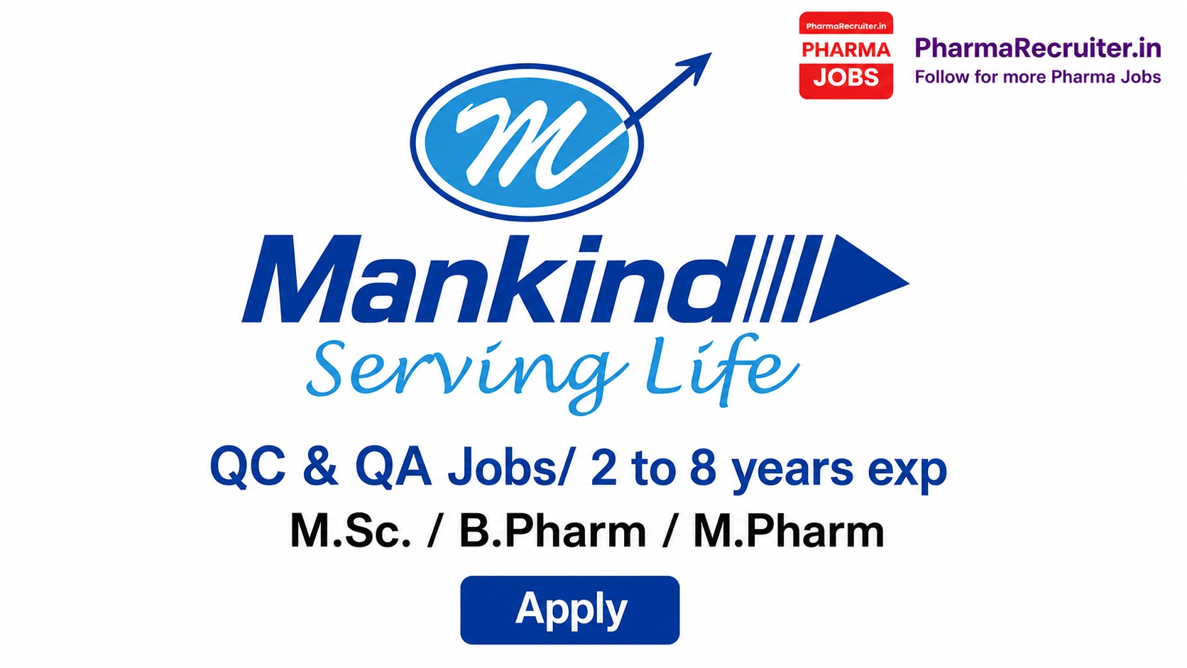 M.Sc. / B.Pharm / M.Pharm