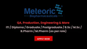 ITI / Diploma / Graduate / Postgraduate / B.Sc / M.Sc / B.Pharm / M.Pharm (as per role)