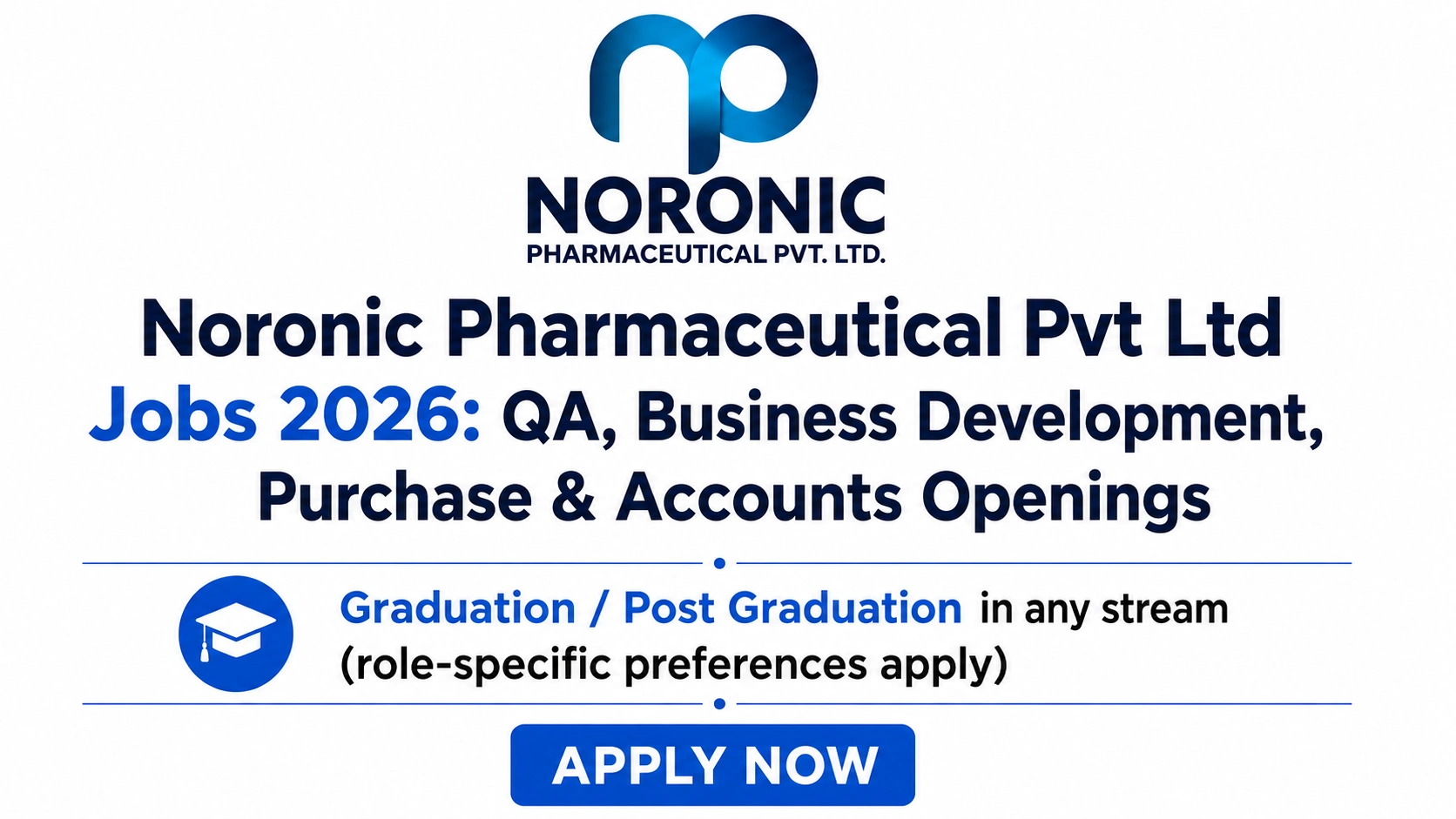 Graduation / Post Graduation in any stream (role-specific preferences apply)