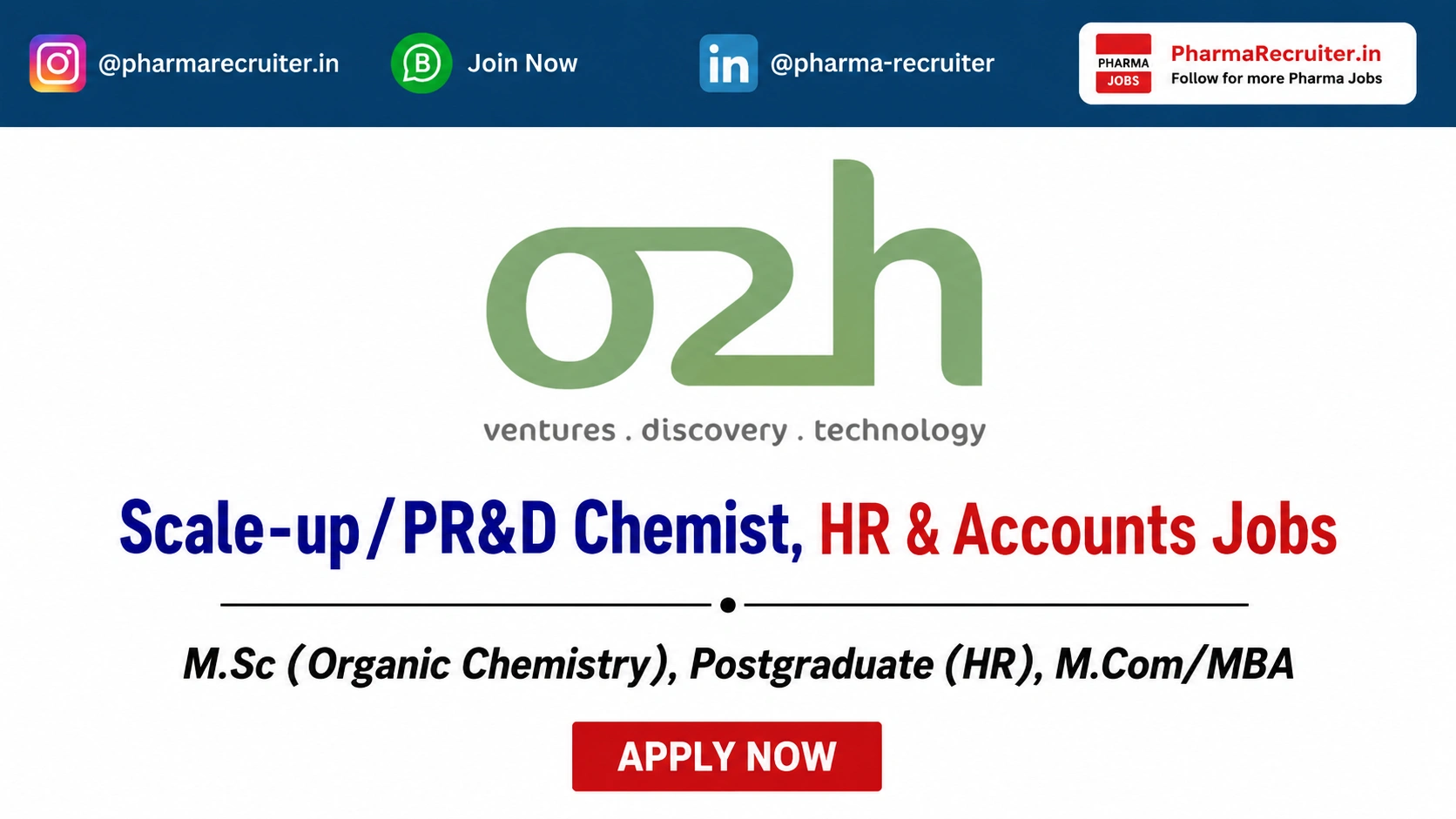 M.Sc (Organic Chemistry), Postgraduate (HR), M.Com/MBA