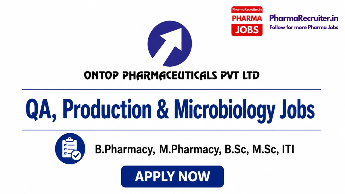 B.Pharmacy, M.Pharmacy, B.Sc, M.Sc, ITI