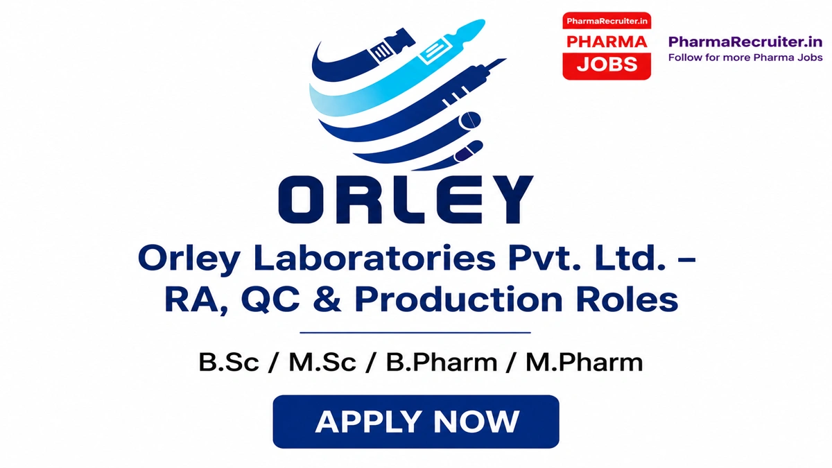 B.Sc / M.Sc / B.Pharm / M.Pharm