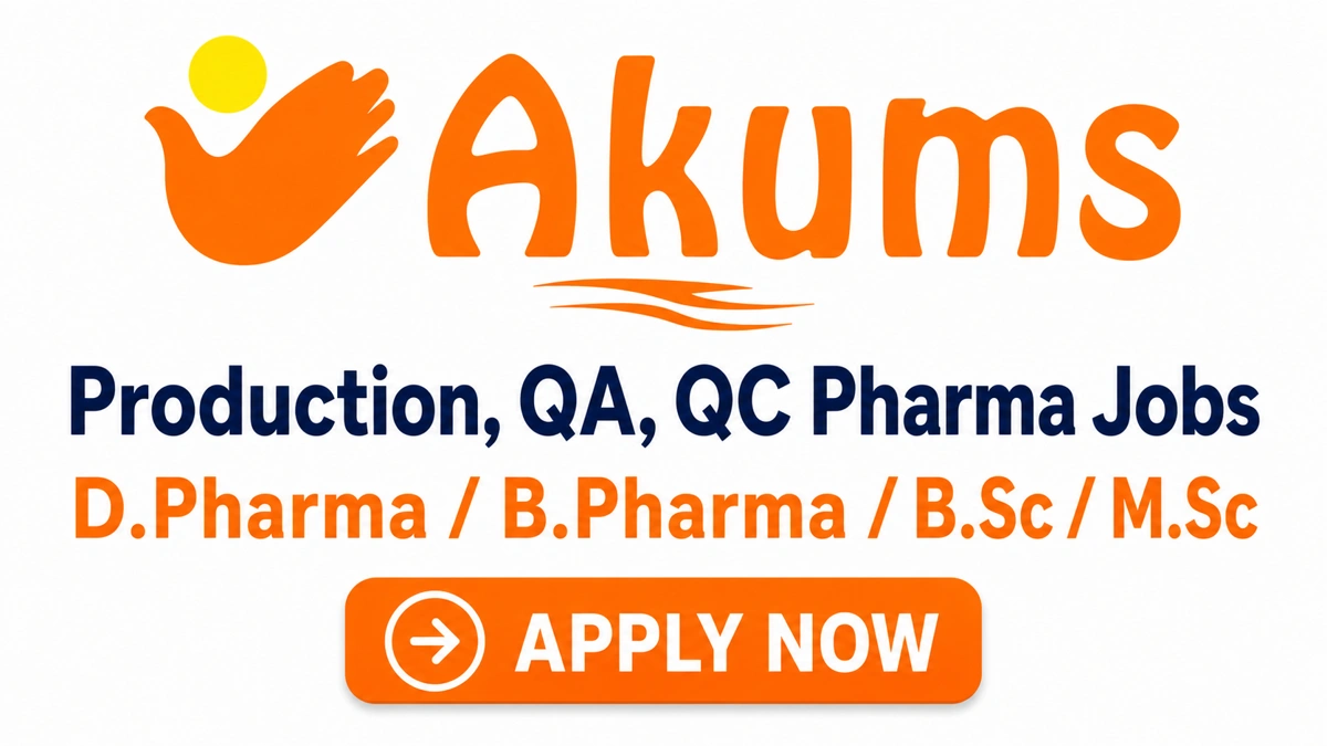D.Pharma / B.Pharma / B.Sc / M.Sc