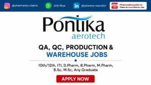 10th/12th, ITI, D.Pharm, B.Pharm, M.Pharm, B.Sc, M.Sc, Any Graduate