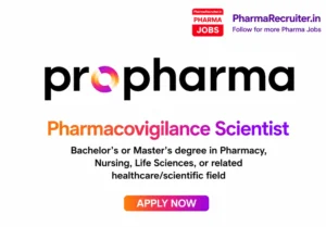 Bachelor’s or Master’s degree in Pharmacy, Nursing, Life Sciences, or related healthcare/scientific field