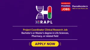 Bachelor's or Master's degree in Life Sciences, Pharmacy, or related field