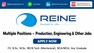 ITI, B.Sc, M.Sc, BE/B.Tech (Mechanical), BCA/MCA, Any Graduate