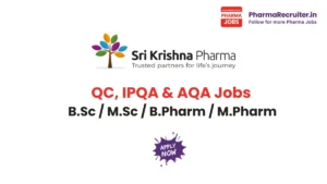B.Sc / M.Sc / B.Pharm / M.Pharm