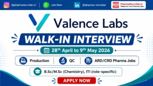 Walk-in Interview 28th April to 9th May 2026