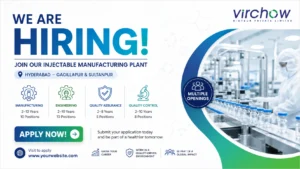 Virchow Biotech Pvt. Ltd. Hiring for Multiple Pharma Jobs in Hyderabad | QA Jobs, QC Jobs, Production Jobs
