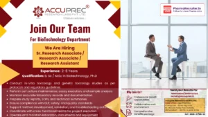 Accuprec Research Labs Hiring