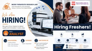 Analyst Jobs at Micro Therapeutic Research Labs