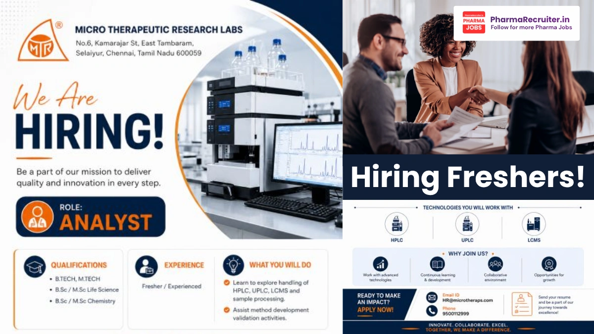 Analyst Jobs at Micro Therapeutic Research Labs