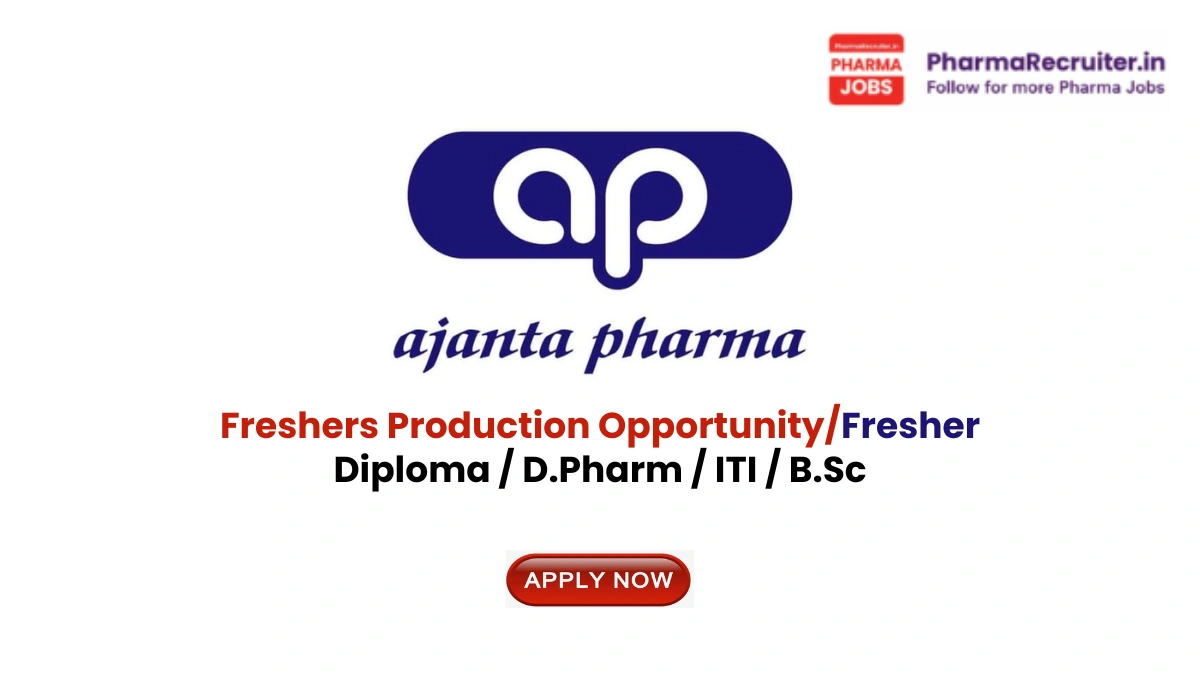 Diploma / D.Pharm / ITI / B.Sc