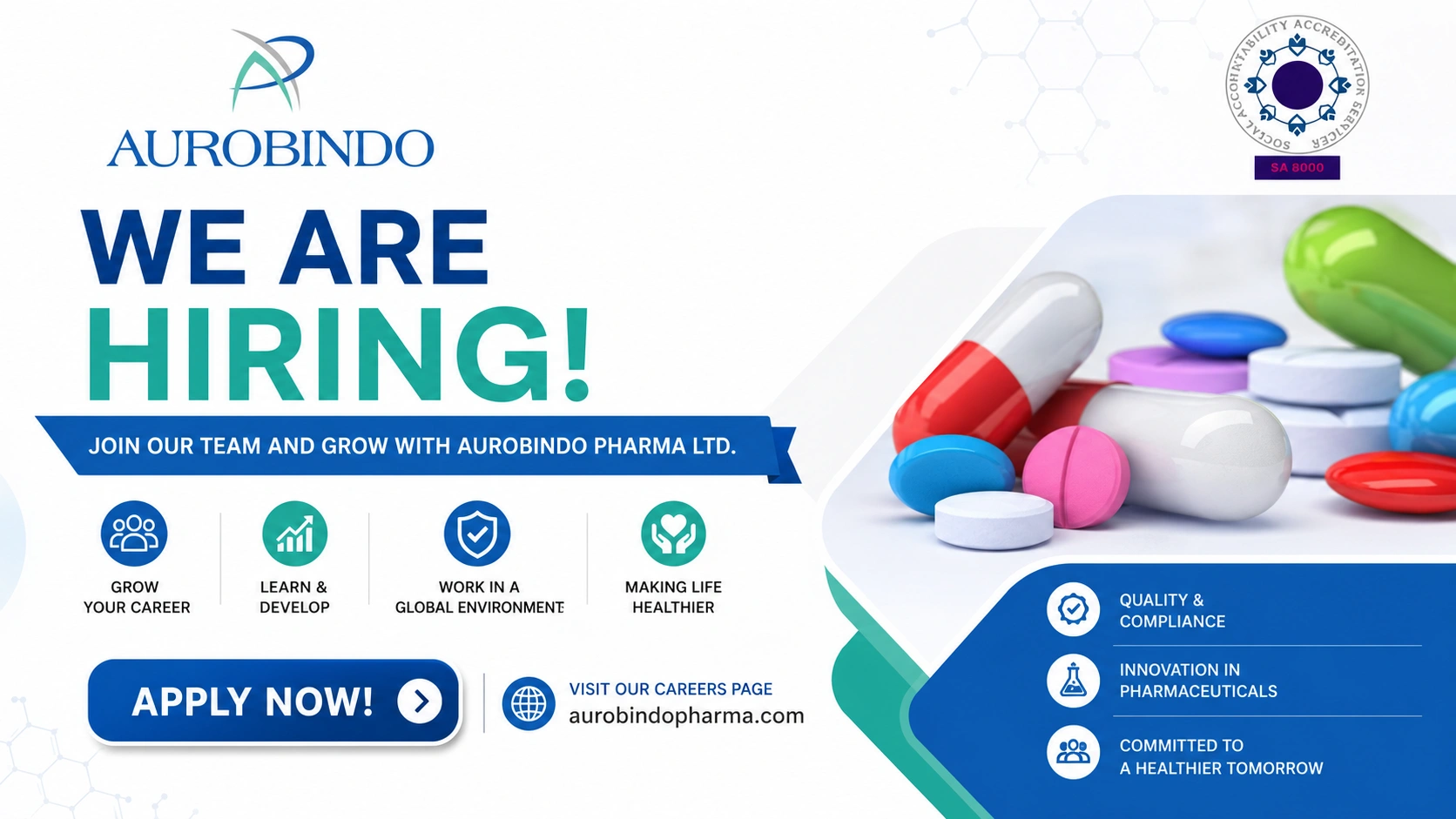 Aurobindo Pharma Walk-in Interview | QA, Engineering & Production Jobs | Apply Now on 04 July 2026 (Saturday)