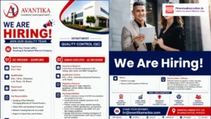 Avantika Medex Hiring 2026 – QC Fresher & Senior Executive (Reviewer) Jobs