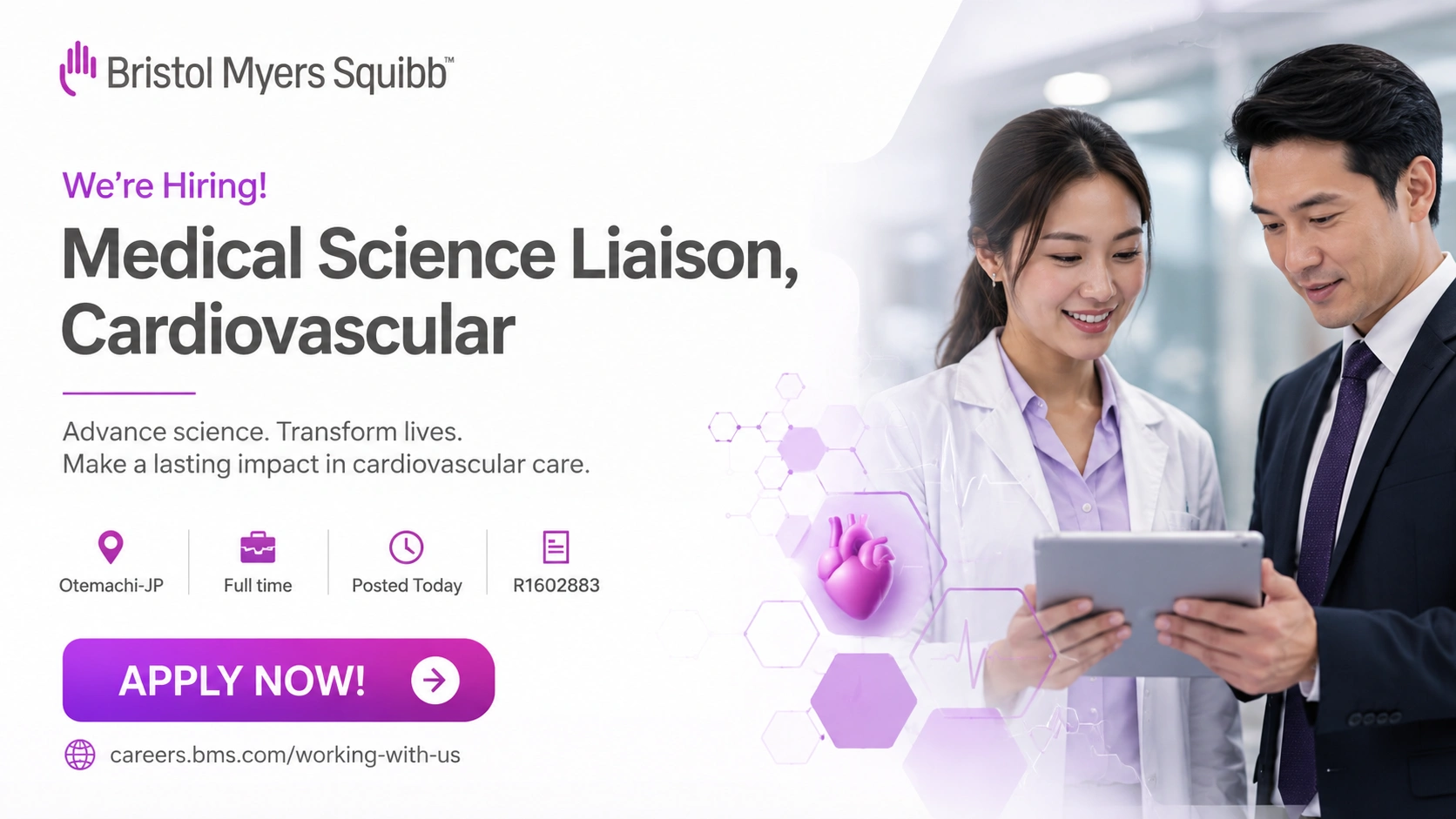 Medical Science Liaison, Cardiovascular Job Opening at Bristol Myers Squibb (BMS) – Apply Now