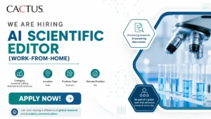 AI Scientific Editor (Work-from-Home) Job Opportunity at CACTUS – Apply Online