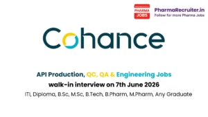 ITI, Diploma, B.Sc, M.Sc, B.Tech, B.Pharm, M.Pharm, Any Graduate