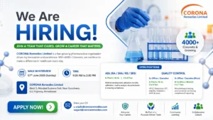 Corona Remedies Walk-In Interview for ADL & Quality Control Professionals in Ahmedabad on 07 June 2026